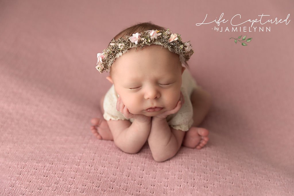 The final composite result of a safely captured newborn pose